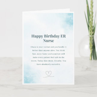 ER看護師の誕生日カード — ハッピー バースデー ナース カード