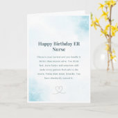 ER看護師の誕生日カード — ハッピー バースデー ナース カード (黄色い花)