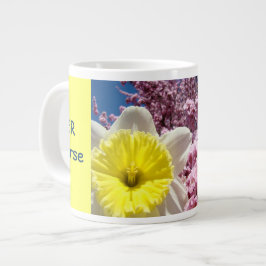 ER看護師マグギフト 春の花 看護 ジャンボコーヒーマグカップ