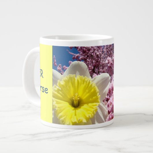 ER看護師マグギフト 春の花 看護 ジャンボコーヒーマグカップ (正面左)