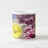ER看護師マグギフト 春の花 看護 ジャンボコーヒーマグカップ (正面)