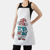 ER 7月4日クルー愛国主義ノームTシャツデザイン_1 エプロン (インサイチュ)
