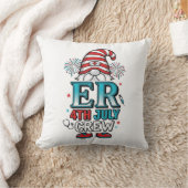 ER 7月4日クルー愛国主義ノームTシャツデザイン_1 クッション (ブランケット)