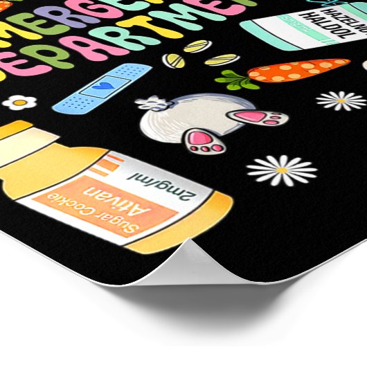 Er Easter Nurse Crew Easter Day Emergency Room Nur ポスター (角)