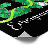 Er Emergency Nurse Stethoscope St. Patrick's Day S ポスター (角)