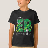 Er Emergency Nurse Stethoscope St. Patrick's Day S Tシャツ (正面)
