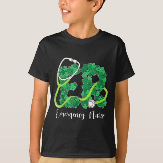 Er Emergency Nurse Stethoscope St. Patrick's Day S Tシャツ (正面)