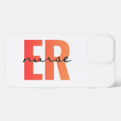 ER Nurse Bold Typography Design iPhoneケース (裏面横)