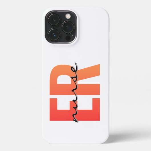 ER Nurse Bold Typography Design iPhoneケース (裏面)