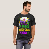 ER Nurse Krewe Mardi Gras Nursing Mask Carnival W Tシャツ (正面フル)