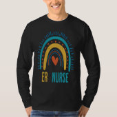 ER Nurse Nursing Rainbow Emergency Room Nurse Heal Tシャツ (正面)