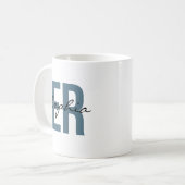 ER Nurse Personalized Name Bold Typography コーヒーマグカップ (正面左)