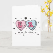 Er Nurse Valentine's Day Heart Candy Emergency Dep カード (黄色い花)