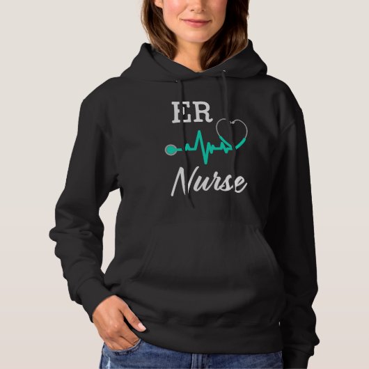 ER Nurse womens  Emergency Room Nursing RN パーカ (正面)