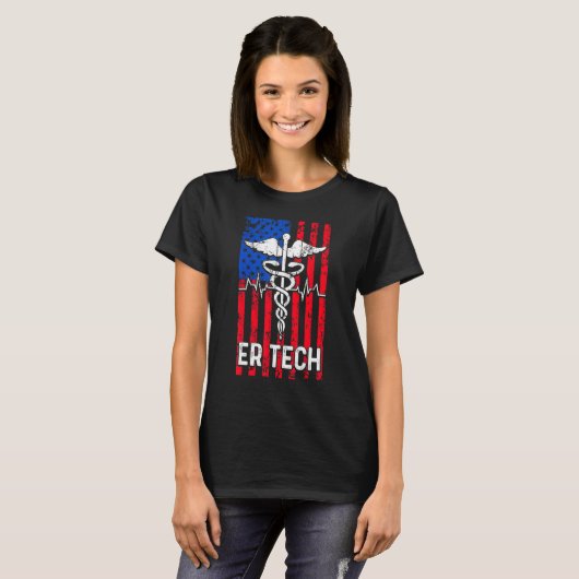 Er Technician Emergency Room Tech 4 Tシャツ (正面フル)