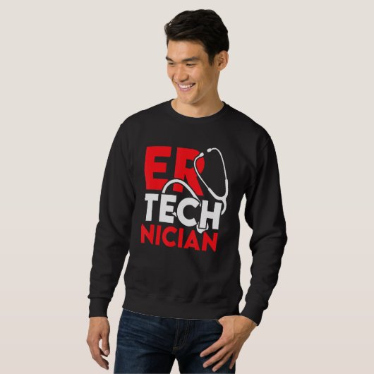 Er Technician Support Emergency Room Tech スウェットシャツ (正面フル)