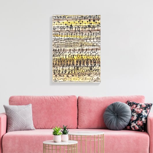 ERAの冷却(ホットゾーンガーデン) |ポール・クレー | キャンバスプリント (インサイチュ (リビング))