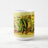 Eraビクトリアン缶詰エンドウ豆ラベル コーヒーマグカップ (中央)