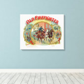 Eraビクトリアン Old消防士ラベル キャンバスプリント (インサイチュ (ウッドフロア))