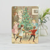 Era ビクトリアン Christmas Tree Children シーズンカード (スタンド正面)