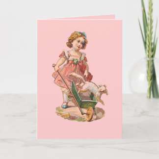 ERA ビクトリアン NOTECARDS -小さな女の子&犬 カード