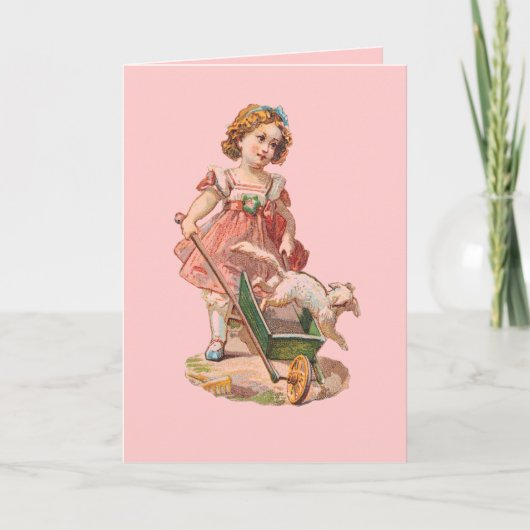 ERA ビクトリアン NOTECARDS -小さな女の子&犬 カード (正面)
