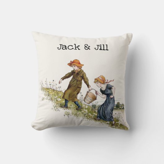 Era Jack & ビクトリアン Jill by Kate Greenaway クッション (正面)