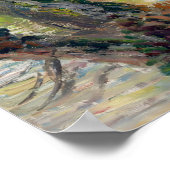 Eragnyのエプテ、Camille Pissarroによる夕日 ポスター (角)