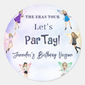 Eras Birthdayパーティー ラウンドシール (正面)