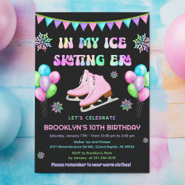 Eras Ice Skating Birthday Invitation 招待状