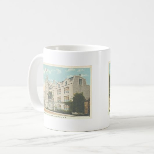 Erasmusホールの高等学校のブルックリンNYのマグ コーヒーマグカップ (正面左)