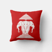 Erawan 3は象のラオス語/ラオスの旗の先頭に立ちました クッション (裏面)