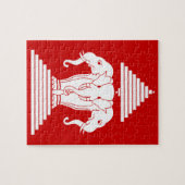 Erawan 3は象のラオス語/ラオスの旗の先頭に立ちました ジグソーパズル (横)