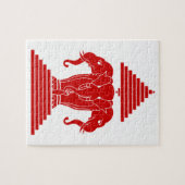 Erawan 3は象のラオス語/ラオスの旗の先頭に立ちました ジグソーパズル (横)