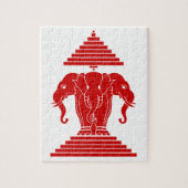 Erawan 3は象のラオス語/ラオスの旗の先頭に立ちました ジグソーパズル (縦)