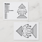 Erawan 3は象のラオス語/ラオスの旗の先頭に立ちました 名刺 (正面/裏面)
