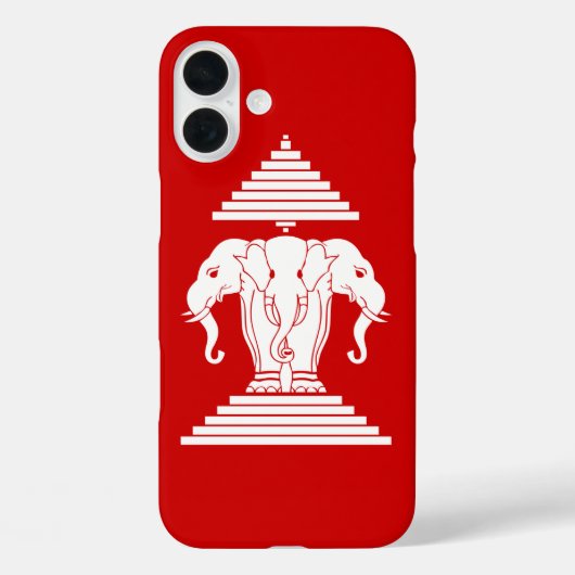 Erawan 3は象のラオス語/ラオスの旗の先頭に立ちました Case-Mate iPhoneケース (裏面)