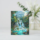 Erawan Falls Thailand ポストカード (スタンド正面)