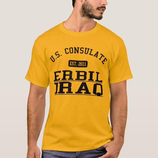 Erbil、イラク総領事館 Tシャツ (正面)