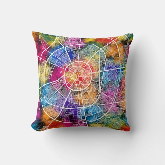 Erbil Iraq City Map クッション (正面)