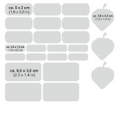 Erdbeere Namensaufkleber – 24er Set シール