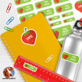 Erdbeere Namensaufkleber – 24er Set シール