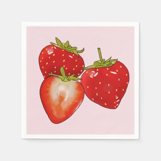 Erdbeeren スタンダードカクテルナプキン (正面)