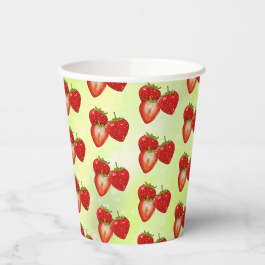 Erdbeeren Pappbecher 紙コップ (左)