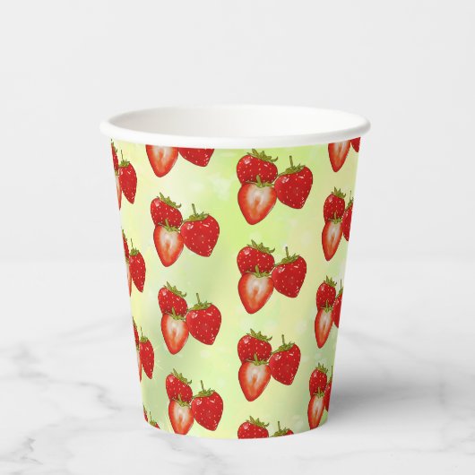 Erdbeeren Pappbecher 紙コップ (正面)