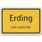 Erding Aufkleber Sticker Autoaufkleber シール (正面)