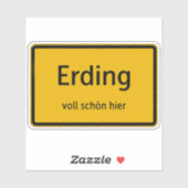 Erding Aufkleber Sticker Autoaufkleber シール (シート)