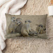 Erdmännchen Familie als Dekokissen ランバークッション (ブランケット)