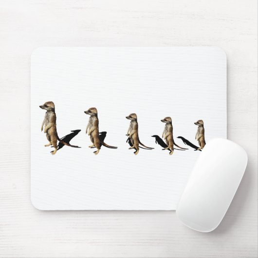 Erdmännchen in Reihe マウスパッド (マウス)