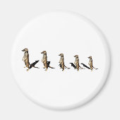 Erdmännchen in Reihe マグネット (正面)